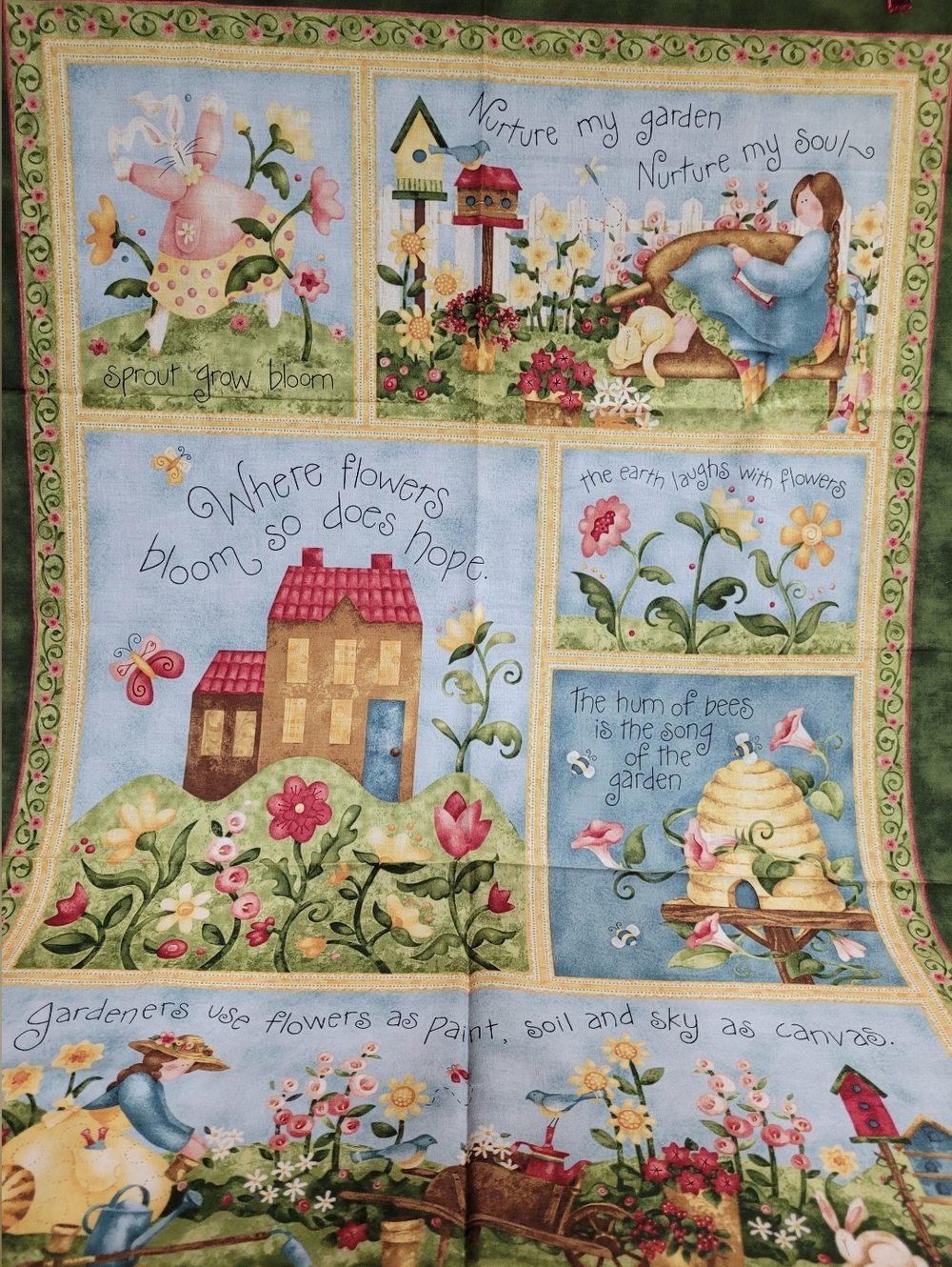 Garden Song By Nancy Halvorsen Cotton Fabric Style 04280 (0894)